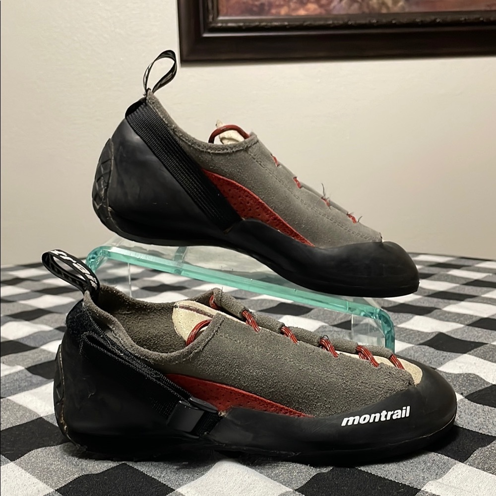 MONTRAIL Gryptonite KARMA Rock Climbing Shoes Size 43/10 Suede Leather Lace Up